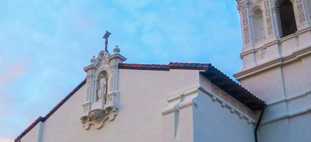 chapel at dusk