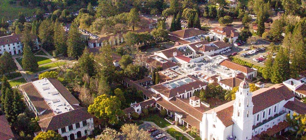 Aerial shot of Saint Mary's College